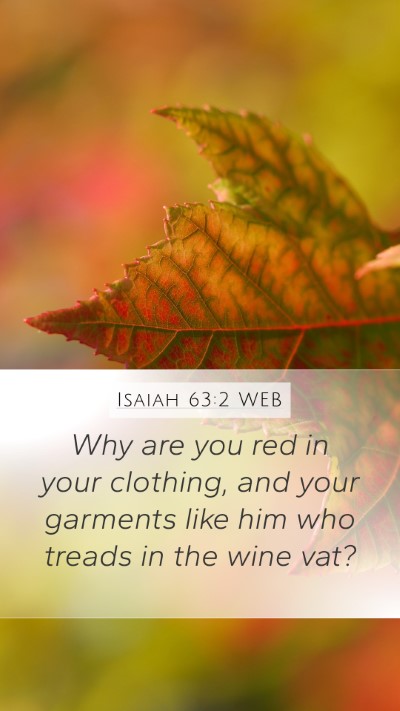 Isaiah 63:2 WEB Bible Verse Image