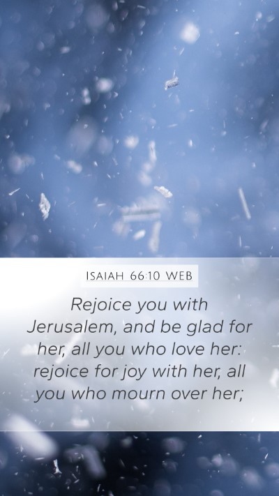 Isaiah 66:10 WEB Bible Verse Image