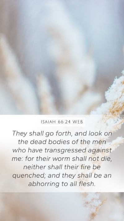 Isaiah 66:24 WEB Bible Verse Image