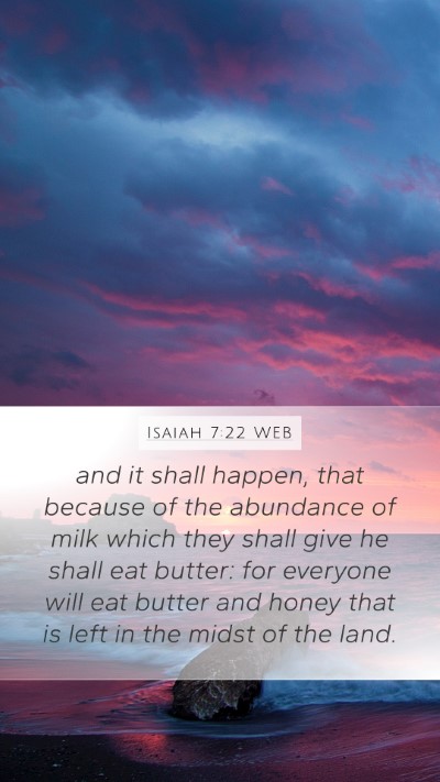 Isaiah 7:22 WEB Bible Verse Image