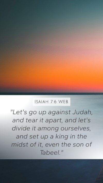 Isaiah 7:6 WEB Bible Verse Image