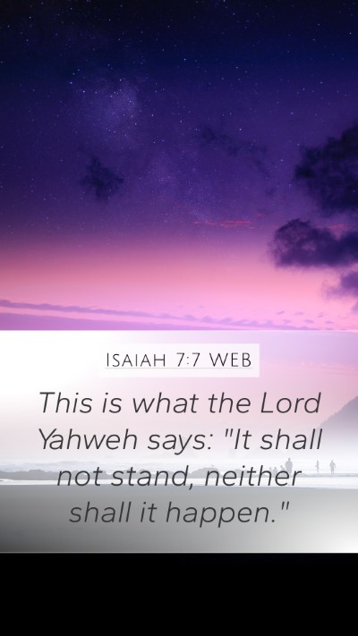 Isaiah 7:7 WEB Bible Verse Image