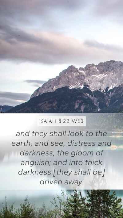 Isaiah 8:22 WEB Bible Verse Image