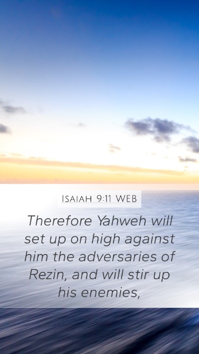 Isaiah 9:11 WEB Bible Verse Image