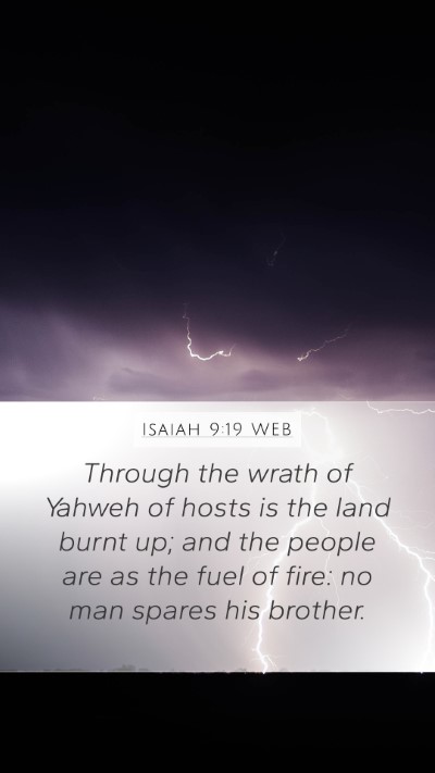 Isaiah 9:19 WEB Bible Verse Image