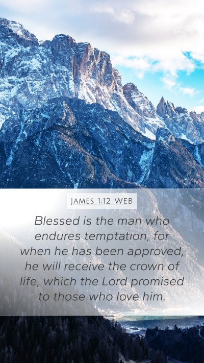 James 1:12 WEB Bible Verse Image