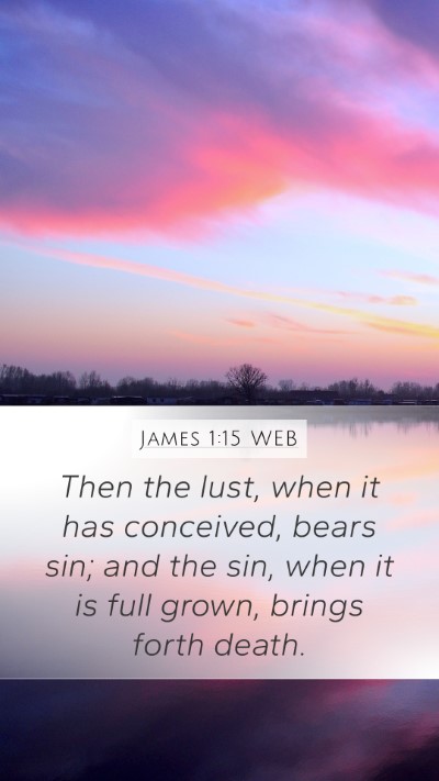 James 1:15 WEB Bible Verse Image