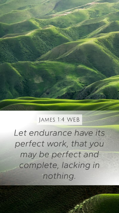 James 1:4 WEB Bible Verse Image