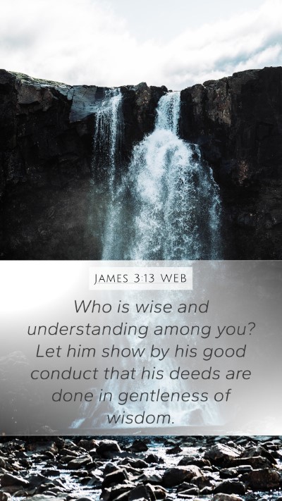 James 3:13 WEB Bible Verse Image