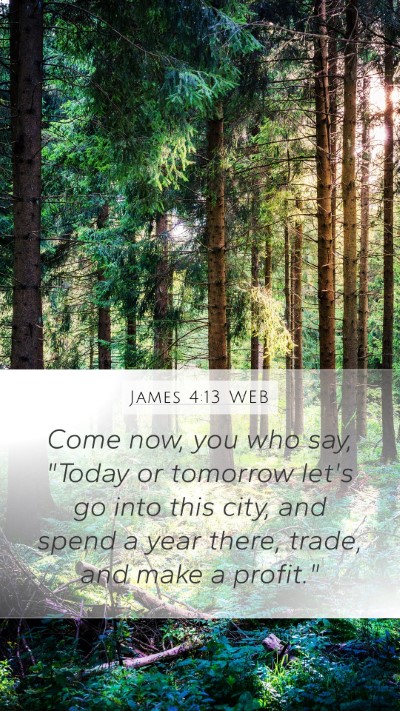 James 4:13 WEB Bible Verse Image