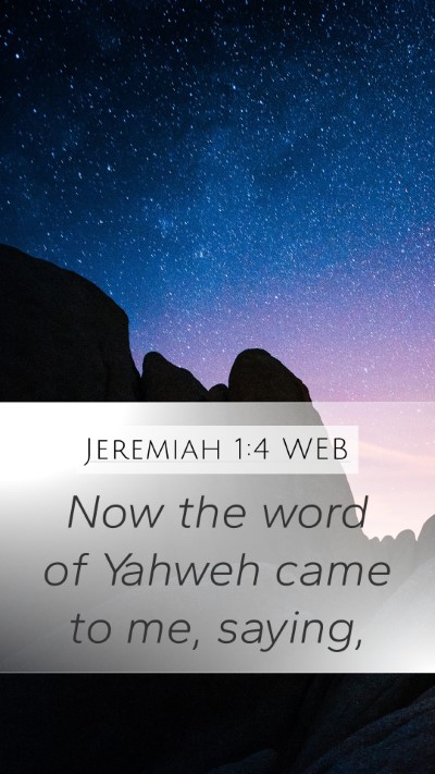 Jeremiah 1:4 WEB Bible Verse Image
