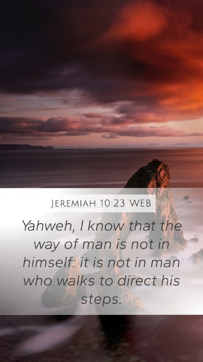 Jeremiah 10:23 WEB Bible Verse Image