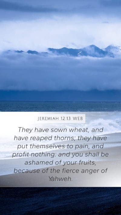 Jeremiah 12:13 WEB Bible Verse Image