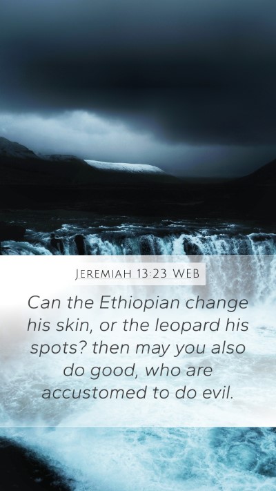 Jeremiah 13:23 WEB Bible Verse Image