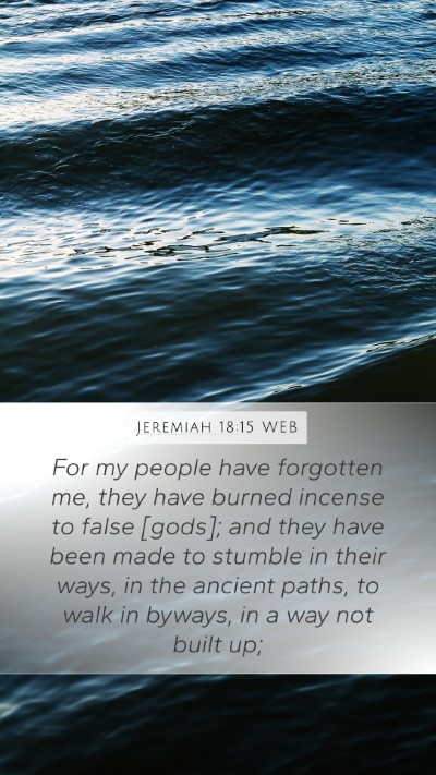 Jeremiah 18:15 WEB Bible Verse Image