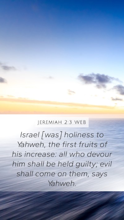 Jeremiah 2:3 WEB Bible Verse Image