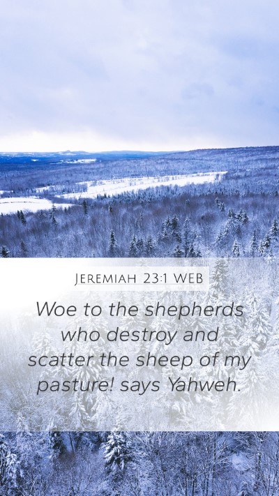 Jeremiah 23:1 WEB Bible Verse Image