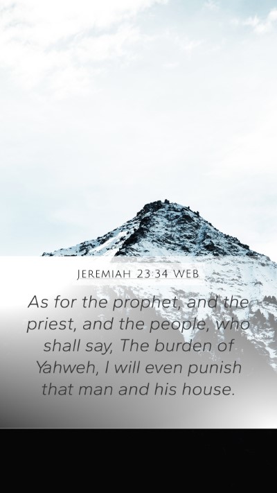 Jeremiah 23:34 WEB Bible Verse Image