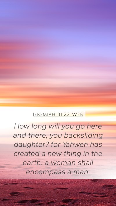 Jeremiah 31:22 WEB Bible Verse Image