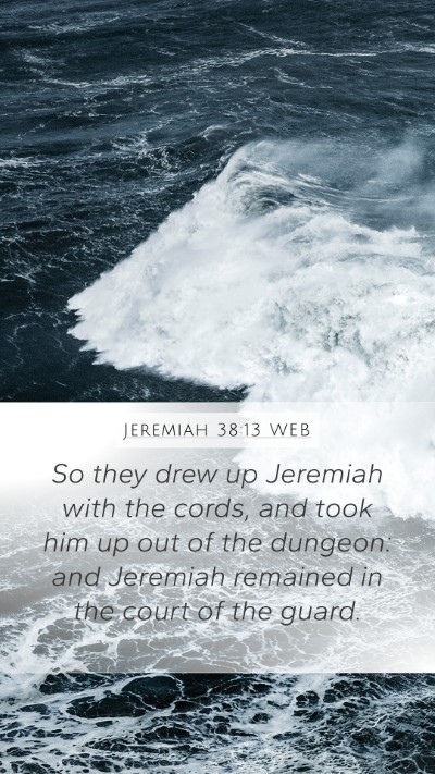 Jeremiah 38:13 WEB Bible Verse Image