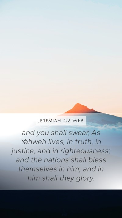 Jeremiah 4:2 WEB Bible Verse Image