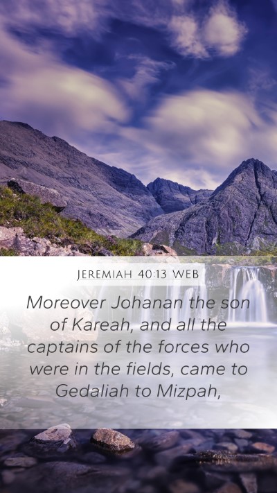 Jeremiah 40:13 WEB Bible Verse Image