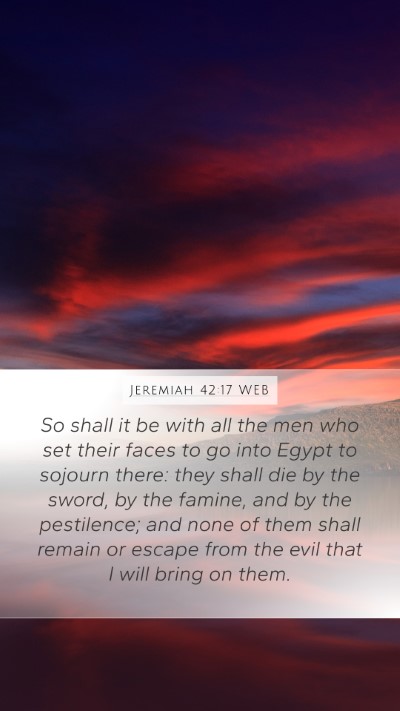 Jeremiah 42:17 WEB Bible Verse Image