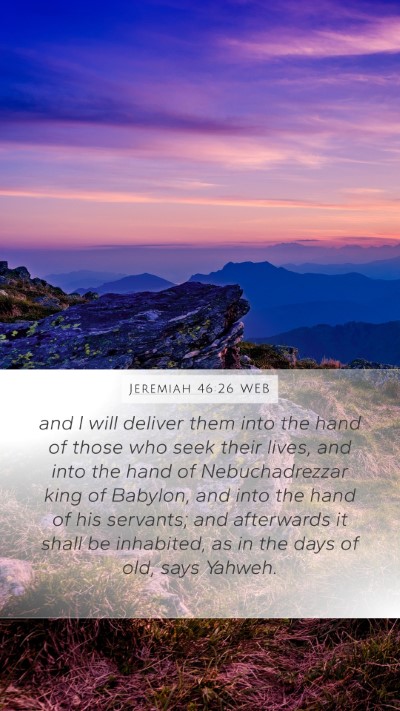 Jeremiah 46:26 WEB Bible Verse Image