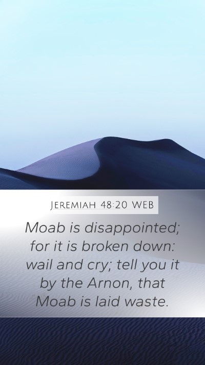 Jeremiah 48:20 WEB Bible Verse Image