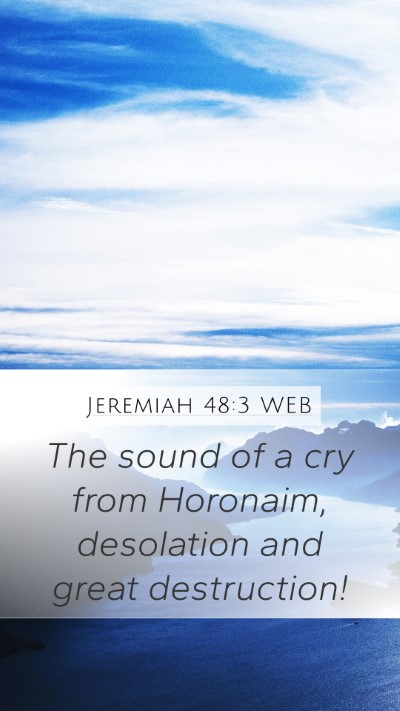 Jeremiah 48:3 WEB Bible Verse Image