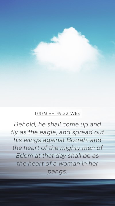 Jeremiah 49:22 WEB Bible Verse Image