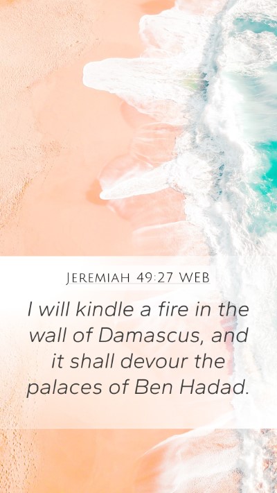 Jeremiah 49:27 WEB Bible Verse Image