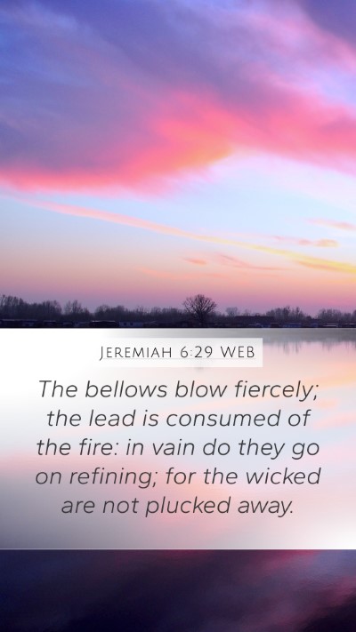 Jeremiah 6:29 WEB Bible Verse Image