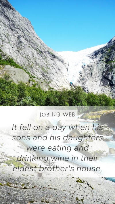 Job 1:13 WEB Bible Verse Image
