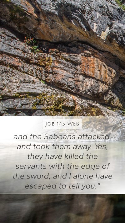 Job 1:15 WEB Bible Verse Image