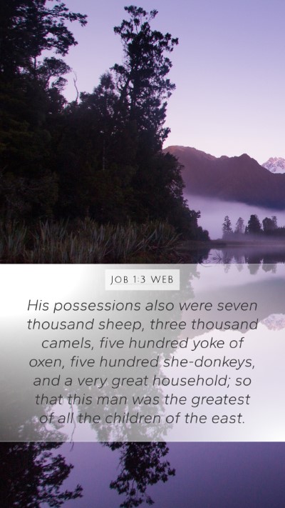 Job 1:3 WEB Bible Verse Image