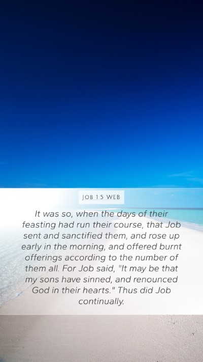 Job 1:5 WEB Bible Verse Image