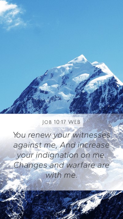Job 10:17 WEB Bible Verse Image