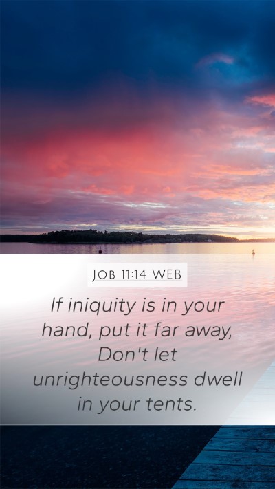 Job 11:14 WEB Bible Verse Image
