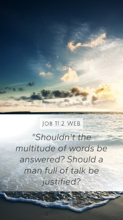 Job 11:2 WEB Bible Verse Image