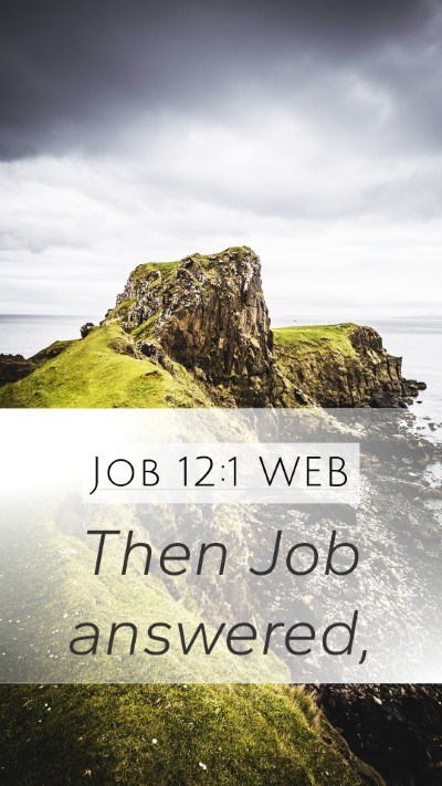 Job 12:1 WEB Mobile Phone Wallpaper - Then Job - Mobile Bible Verse Wallpaper