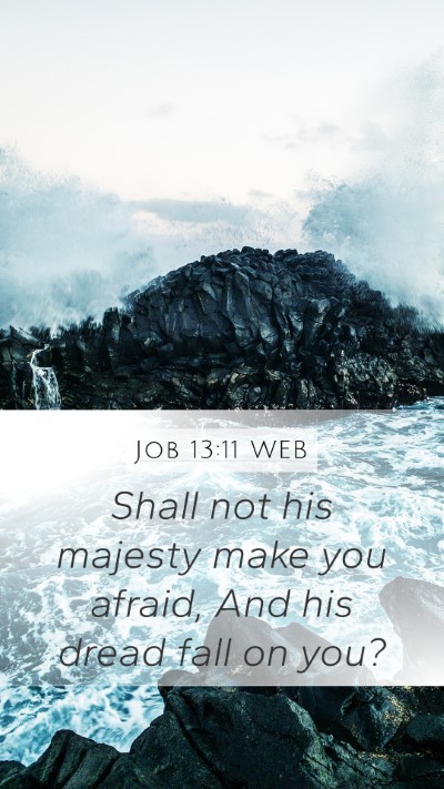 Job 13:11 WEB Bible Verse Image