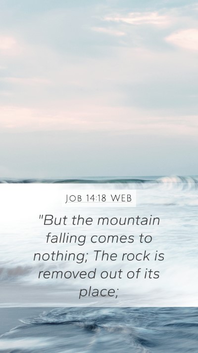 Job 14:18 WEB Bible Verse Image