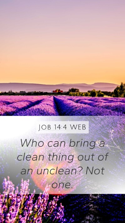 Job 14:4 WEB Bible Verse Image