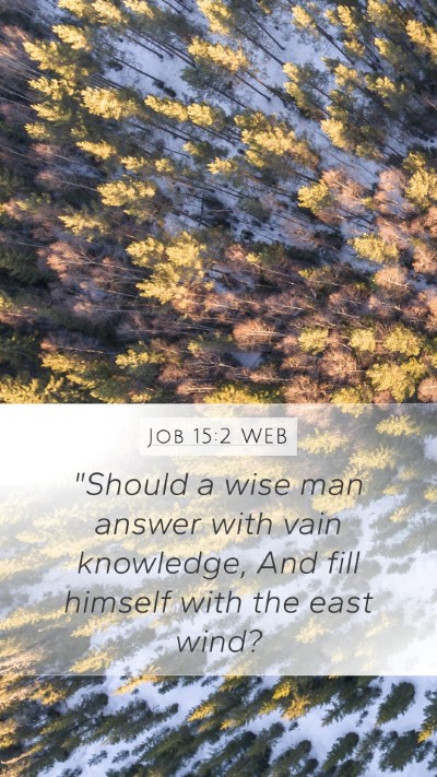 Job 15:2 WEB Bible Verse Image