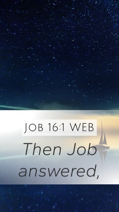 Job 16:1 WEB Mobile Phone Wallpaper - Then Job - Mobile Bible Verse Wallpaper