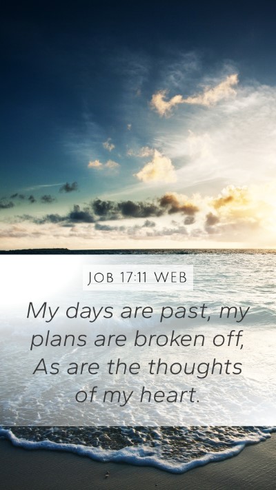 Job 17:11 WEB Bible Verse Image