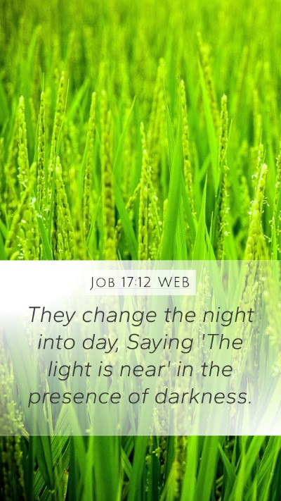 Job 17:12 WEB Bible Verse Image
