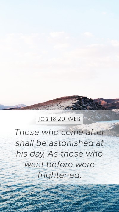 Job 18:20 WEB Mobile Phone Wallpaper - Those who come after shall be astonished at his - Mobile Bible Verse Wallpaper