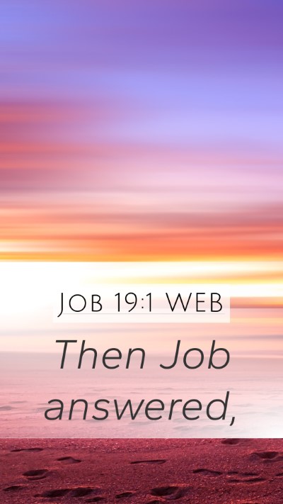 Job 19:1 WEB Mobile Phone Wallpaper - Then Job - Mobile Bible Verse Wallpaper
